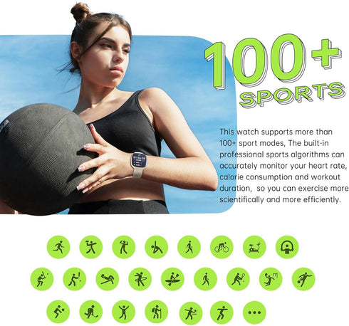 Smart Watches Men Women Fitness Tracker for Men Smartwatch Bluetooth Call Make/Answer Reminder Heart Rate Sleep Monitor Step Pedometer Counter Wat...