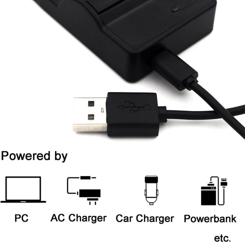 NP-FW50 Charger for Sony Alpha 6000, 5000, 5100, ILCE-6000, ILCE-7, NEX-5T, NEX-6, NEX-5R, NEX-7, NEX-5, NEX-3N, NEX-3, NEX-C3, SLT-A37 Camera and...