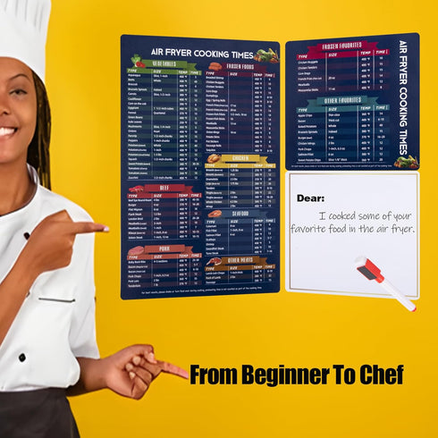 KW.Libite Air Fryer Cheat Sheet, Air Fryer Cookguide for Beginners, Air Fryer Recipes,Air Fryer Cooking Chart Air Fryer Magnetic Cheat Sheet, Air ...