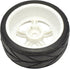 Apex RC Products 1/10 On-Road 12mm White 5 Spoke Wheels V Tread Rubber Tires (Set of 4) #5015...