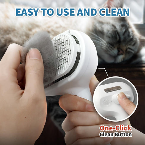 Cat Steam Brush for Shedding, 3 In 1 Self Cleaning Steamy Pet Brush Anti-Static Flying Hair Spray Cat Brush for Long and Short Hair Pets Grooming ...