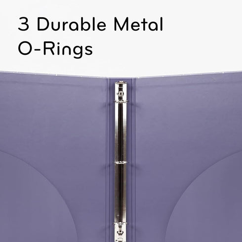 U Brands Eco-Conscious Celestial 1" Binder, Purple, Gold Metal O-Rings...