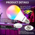 Bestview RGB LED Light Bulb, Color Changing Light Bulbs with Remote Control, RGBW Warm White 5W E27 Screw Base,Mood Flood E26 Light Bulb-16 Color ...