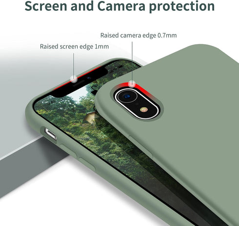 OTOFLY iPhone XR Case, Soft Silicone Full-Body Protective Bumper, Compatible with Apple iPhone XR 6.1 inch, Calke Green......