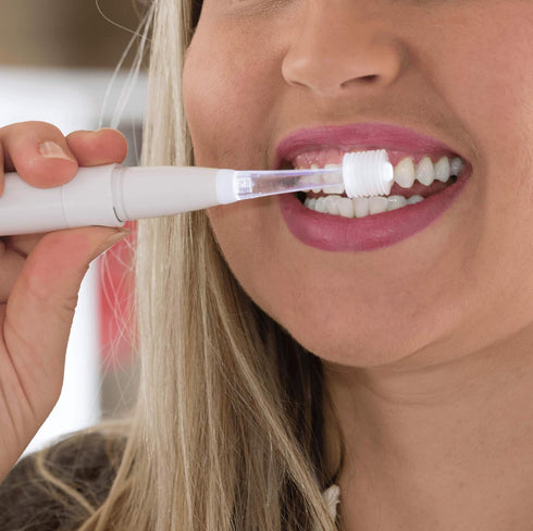 Brilliant Lumi 360 Round Head Travel Sonic Electric Toothbrush for Adults - Tooth Brush with LED Microfiber Bristles Gentle Sonic Technology for a...