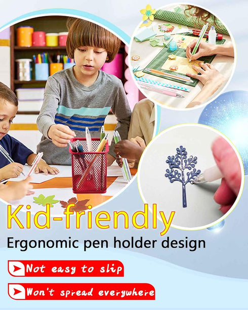 Ball Point Glue Pen - Applying Glue Like Writing, Kids-Friendly Precise Apply and Easy Control, Quick Dry Glue Pen for Crafting, Scrapbooking, Car...