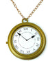 Skeleteen Jumbo Gold Clock Necklace - White Rabbit Clock, 8" Hip Hop Rapper Clock - 1 Piece...