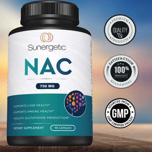 Premium NAC Supplement N-acetyl Cysteine – 750mg Per Capsule – Supports Liver, Detox Immune, Cellular & Respiratory Health – 90 N acetyl Cysteine ...