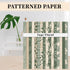 32 Sheets Sage Green Floral Pattern Paper Greenery Scrapbook Specialty Paper Eucalyptus Leaves Double Sided Craft Paper For DIY Card Making Photo ...