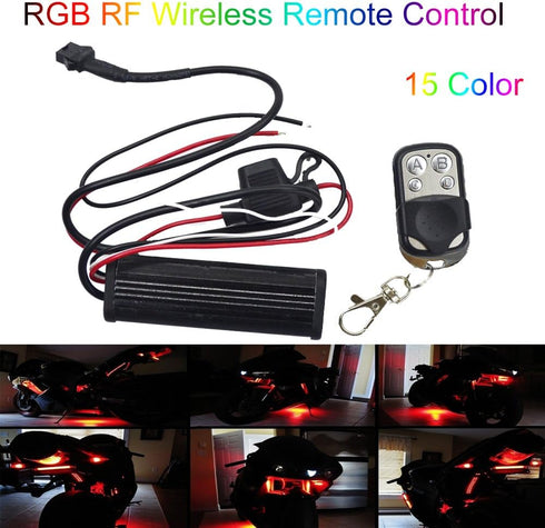 4 Key LED RGB Controller for LED Motorcycle Car Strip Pod Light...