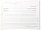 Floral Foil Border Recipe Cards, Set of 50, 4x6 inches (Gold Foil/White)...