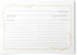 Floral Foil Border Recipe Cards, Set of 50, 4x6 inches (Gold Foil/White)...