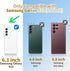 Loheckle for Samsung Galaxy S22 Case for Women Girls with Ring Stand Holder and Lanyard, Glitter Retro Luxury Glamour Cute Square Edges Bling Phon...
