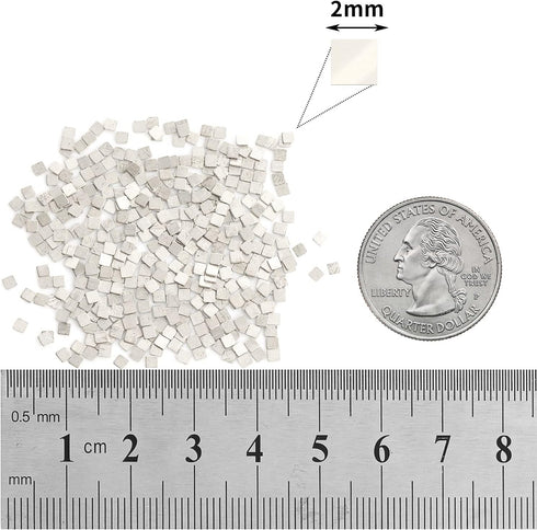 3 Grams Silver Solder for Jewelry Precut Chips Solder Jewelry Soldering Kit Solder Tab Ultra Tiny Medium Density Easy Solder for Jewelry 2 X 2 mm ...