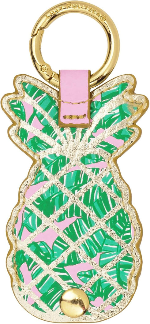 Lilly Pulitzer AirTag Keychain, Cute Air Tag Holder, Novelty Shaped AirTag Key Ring for Luggage, Car Keys, or Dog Collars (Let's Go Bananas)...