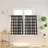 3 Pc Cotton Classic Country Farmhouse Kitchen Window Curtain -Black & White Buffalo Check Tier & Valance Set, 54" x 18" / 27" x 36"...