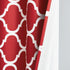 Melodieux Moroccan Rod Pocket Window Curtains Valance, 52 by 18 Inch, Red (1 Panel)...