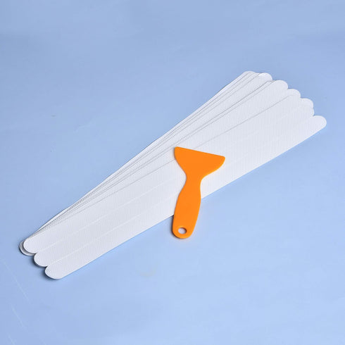 Supkiir Bathtub Non Slip Stickers, 24 PCS Anti Slip Adhesive Shower Treads with Scraper for Bath, Tub, Shower, Pool, Stairs, Ladders, Kitchen, 15’...