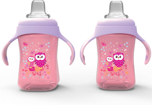Avima Baby 10 oz Spill Proof Baby Sippy Cup w/Interchangeable Soft Spout Nipple - Trainer Sippy Cup with Handles - BPA Free & Dishwasher Safe Kids...