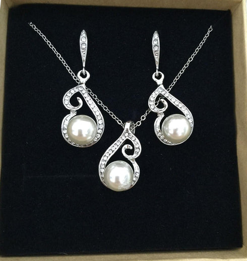 1920s Faux Pearl Jewelry Set for Women Necklace and Earrings Pendant Necklaces Sets for Wedding Gifts...