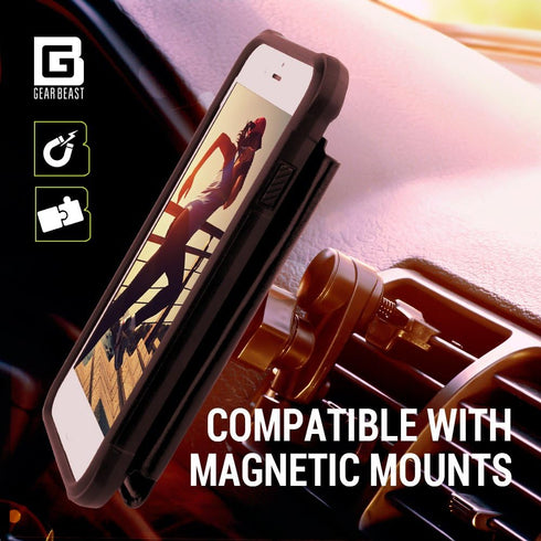 Gear Beast PU Leather Top View Wallet Case Fits iPhone Xs/X Includes Flip Folio Cover, with Three Card Slots Including Transparent ID Holder and M...