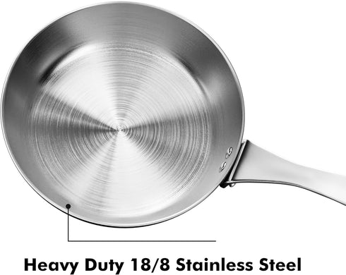 Macevia Mini Sauce Pan,18/8 Stainless Steel Butter Warmer Mini Pan Cooking Sauce Cup with Handle For All Stoves Multipurpose Use for Home Kitchen ...