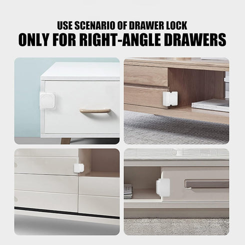 Cabinet Lock Latch - Baby Proofing Cabinet Locks for Child Safety for Cabinet Doors, Fridge, Drawers, Toilet Seat, Dishwasher, Cupboard - No Drill...