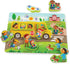 B. toys- Peek & Explore - School BusChunky Puzzle – Puzzle for Toddlers, Kids – School Bus Puzzle – School, Bus, Students – 2 Years +...