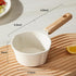 JUSTUP Mini Egg Pan & Omelet Pan,4.3 Inch Milk Pan with Wooden Long Handle,Small Frying Pan Suitable for Breakfast,PFOA Free (White)...