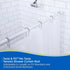 Kenney KN609C/10 Twist & Fit No Tools Camlock Tension Easy Install Shower Curtain Rod with Non-Slip, Non-Scratch Ends, 42-72" Adjustable Length, W...