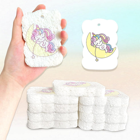 9 Pack Cartoon Dish Sponges for Washing, Eco Friendly Heavy Duty Kitchen Sponges, Compressed Non-Scratch Scrub with Ropes for Household, Cookware,...