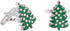 Green Christmas Tree Shaped Cufflinks...
