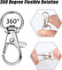 100PCS Swivel Snap Hooks with Key Rings, 50Pcs Key Chain Clip Hooks and 50Pcs Key Rings, Lanyard Lobster Claw Clasps for Keychains Jewelry Art Cra...