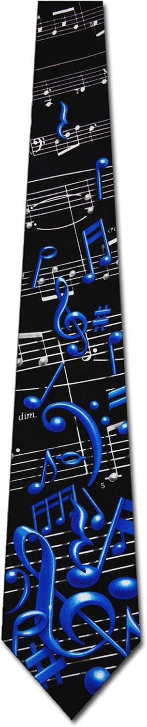 Three Rooker Mens Muscial Notes tie Mens Music Neckties...