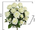 Admired By Nature 15 Head Artificial Flowers Roses Bud Bush Spring Faux Flower Arrangement for Outdoor & Indoor Wedding Home Decor, Cemetery Decor...