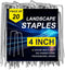 20 Pcs Landscape Staples, 4 Inch Garden Stakes Galvanized Garden Staples Pins, Anti-Rust Ground Stakes for Weed Barrier, Irrigation Tubing, Yard L...