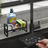 Kitchen Sponge Holder for Sink, Kitchen Sink Caddy Organizer, Sink Tray Drainer Rack, Dish Rags Brush Soap Storage Countertop with Removable Front...
