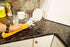 Towel, 260gm, Orange, Synthetic Chamois Cloth for Cars, Kitchen, Carpet, Windows, Body Drying...
