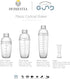 Homestia 2Pcs Plastic Cocktail Shaker Set, Hand Shaker Cup Mixer with Tea Shaker Cup with Scales, Transparent Bar Tool Sets with Measuring Jigger ...