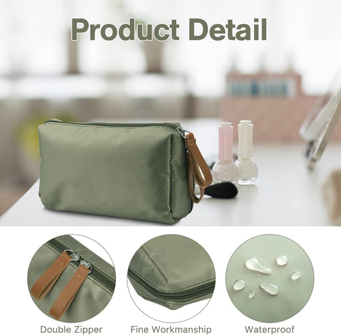 Travel Makeup Bag, Small Makeup Bag, Multifunction Makeup Bag With Multiple Compartments, Waterproof Nylon, Durable Zipper, Large Capacity, Daily ...