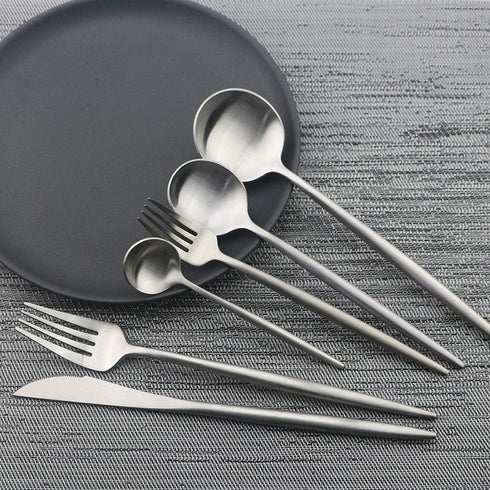 JASHII Luxury Flatware, Silverware Sets, 6-pieces Elegant Cute 18/10 Stainless Steel Silverware Set for Eating Home Kitchen Hotel Restaurant, Serv...