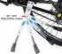 Bike Kickstand Kids- White Adjustable Rear Side Bicycle Aluminum Alloy Stand Kickstand Fit for 18" 20" Bike Kick Stand for Mountain Bike Road Bicy...