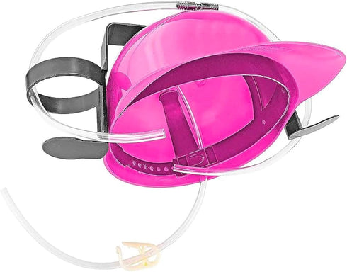 Fairly Odd Novelties Beer Soda Guzzler Helmet Drinking Party Hat, Pink...