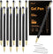 Gel Pens, 0.5mm Black Ink Pens, Fine Point Smooth Writing Pens - Pack of 10, Bulk Ink Gel Pen, Fine Tip Ballpoint Pens, Rollerball Pens for Office...