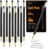 Gel Pens, 0.5mm Black Ink Pens, Fine Point Smooth Writing Pens - Pack of 10, Bulk Ink Gel Pen, Fine Tip Ballpoint Pens, Rollerball Pens for Office...