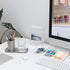 WORHE Sticky Note Holder Clear Acrylic Self-Stick Note Pad Holder 3 in 1 Memo Holder Desk Organizer for Office Home Post Pop Note Dispenser for 3"...