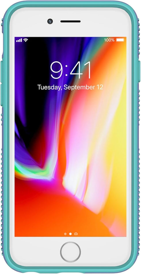 Speck Products CandyShell Grip iPhone SE (2022) Case| iPhone SE (2020)| iPhone 8| iPhone 7 - Wisteria Purple/Mykonos Blue...