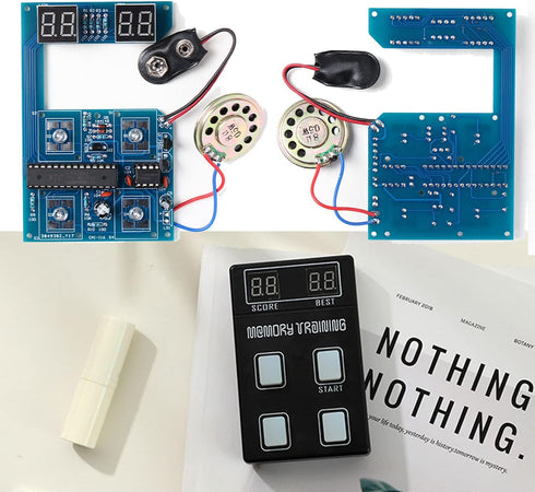 Light Up Memory Game Handheld Electronic Toys Soldering Practice Kit DIY Soldering Project Color Memorizing Classic Board Games...