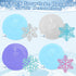 Snowflake Hanging Swirls Decorations, Winter Party Hanging Ceiling Streamers Purple Blue White Glitter Snowflakes Garland for Winter Wonderland Ba...