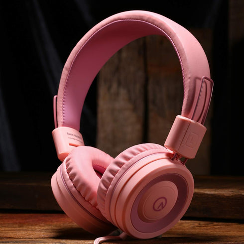 noot products Kids Headphones K11 Foldable Stereo Tangle-Free 5ft Long Cord 3.5mm Jack Plug in Wired On-Ear Headset for iPad/Girls/Boys/School/Lap...
